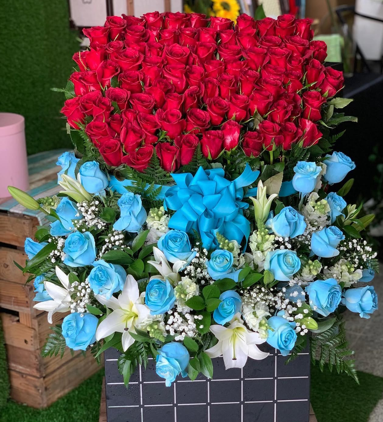 Red & Blue Luxury Box - Patriotic or Memorial