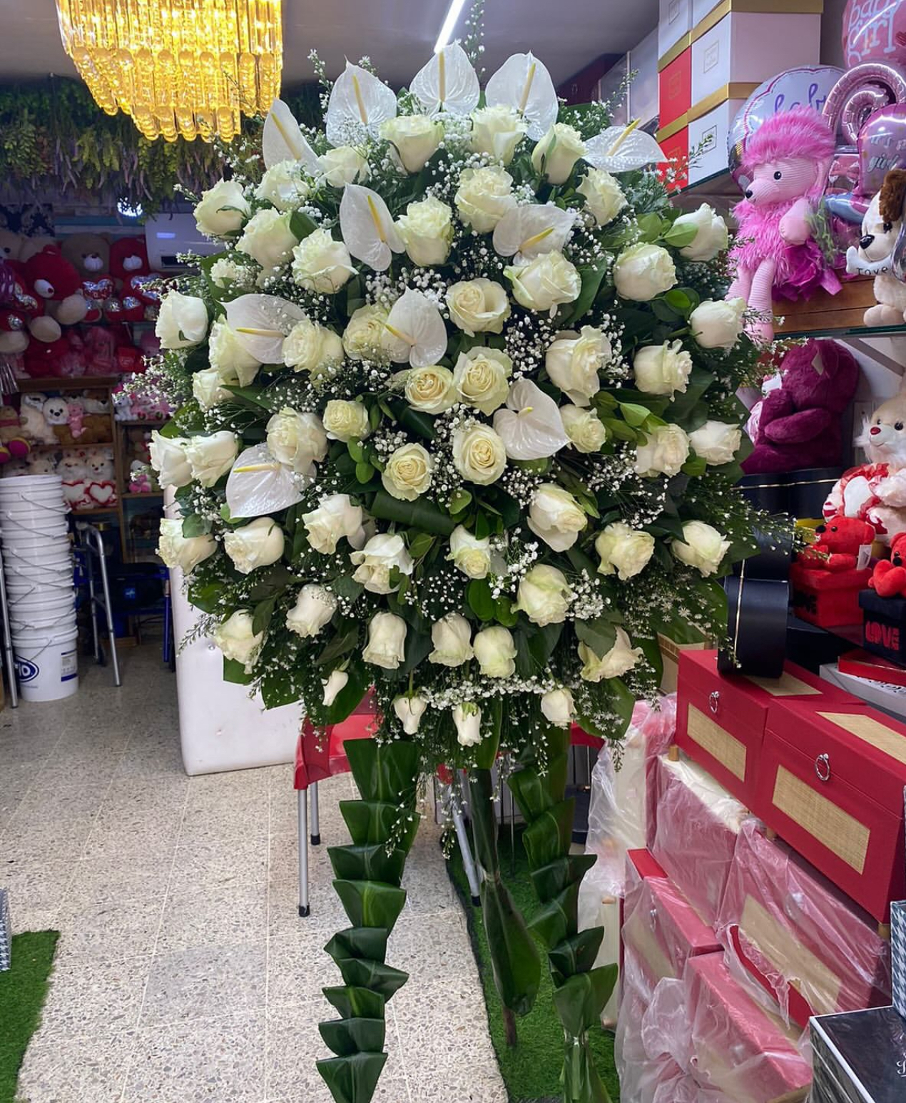 Elegant White Tribute - Funeral and Sympathy