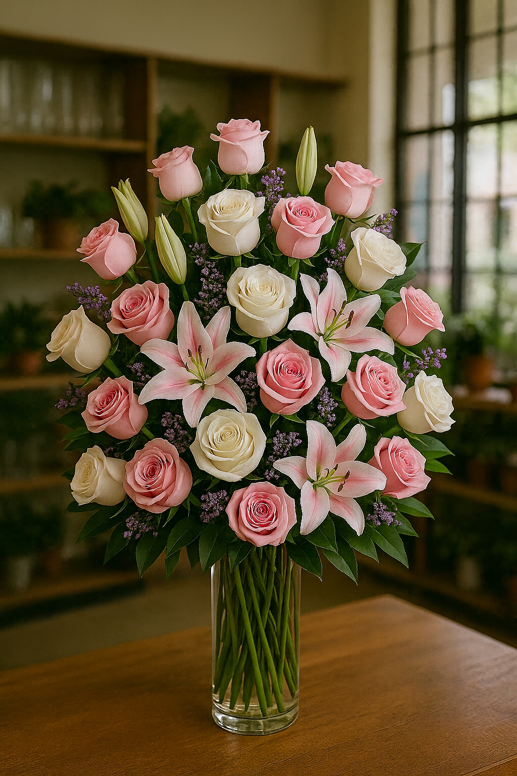 The Grand Elegance Roses and Lilies