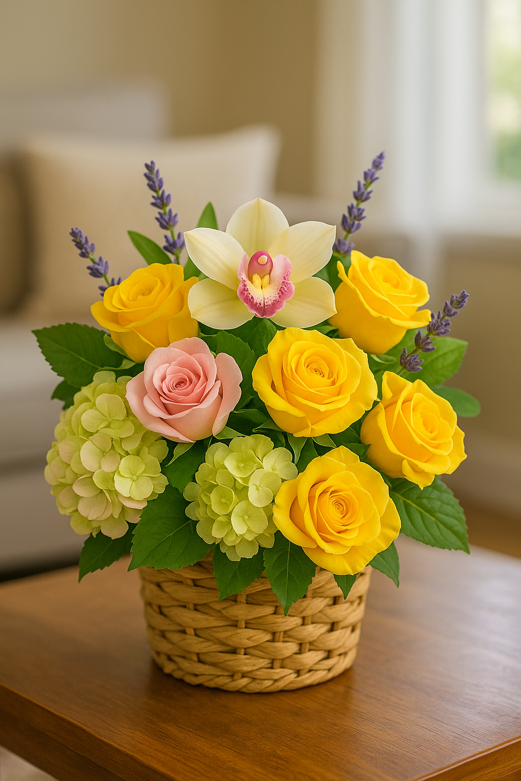 Radiant Joy Designer Arrangement (Complementing Design Container)