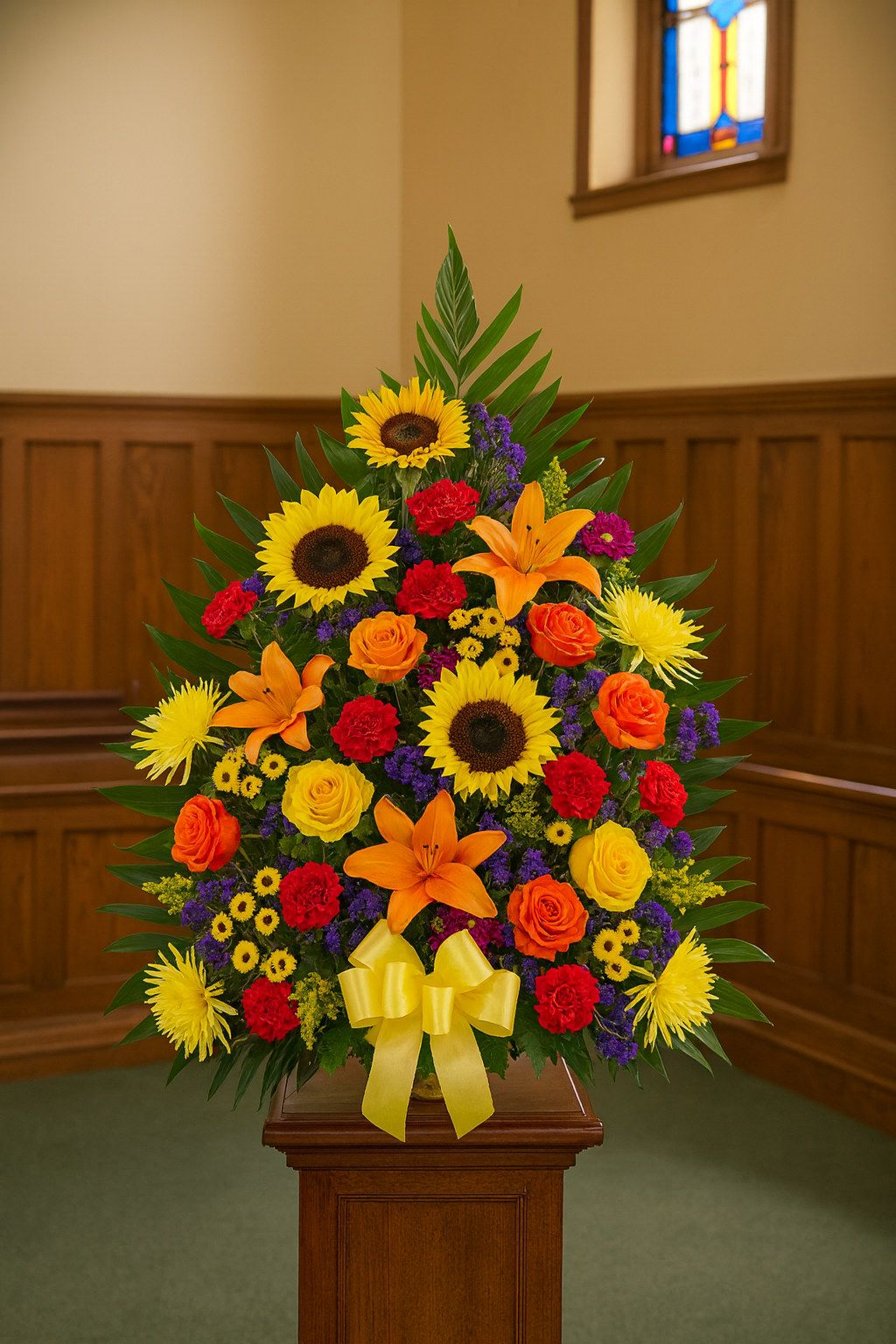 Harvest Alter One-Sided Floor Basket