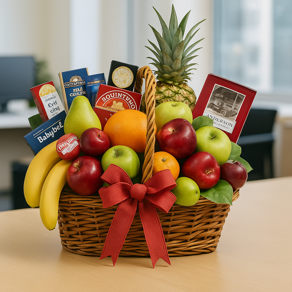 Generous Fresh Fruit & Gourmet BasketGift Basket of Fresh Delights