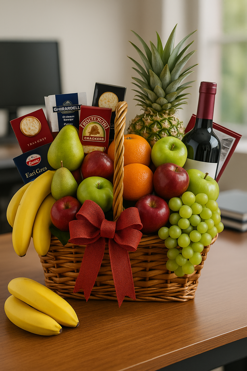 Premium Fresh Fruit & Gourmet Basket