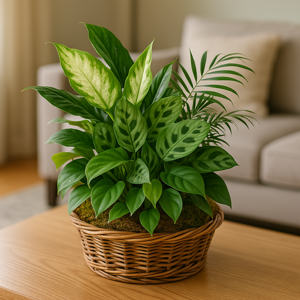 Lush Green Dish Garden