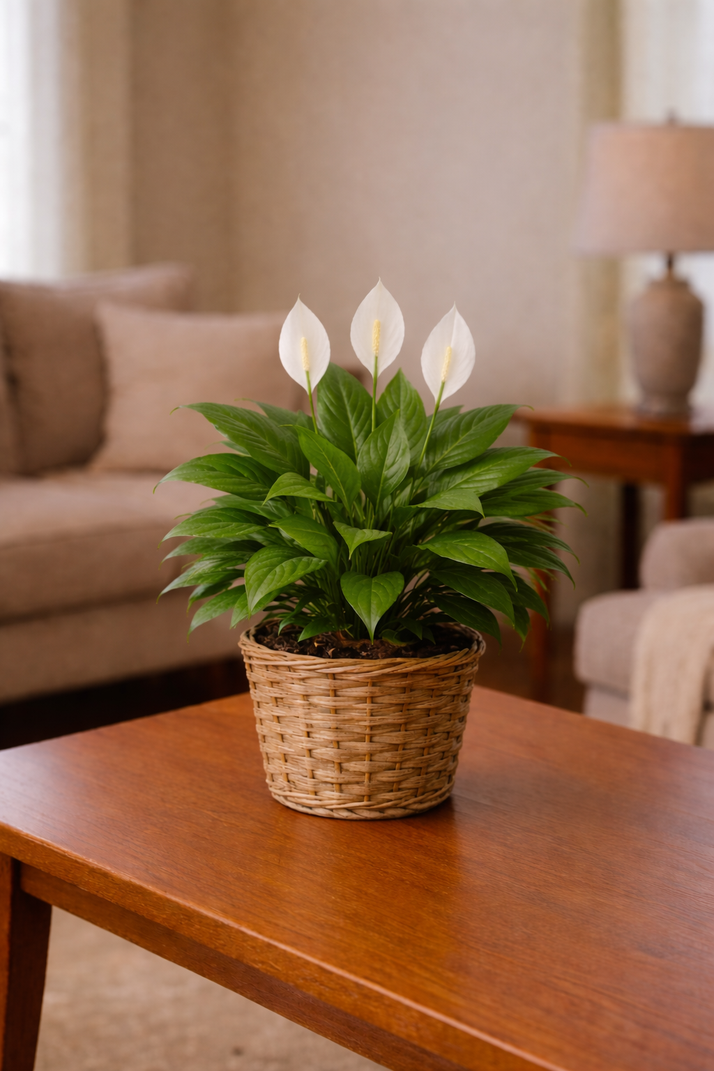 peace lily living room Elegant Peace Lily Plant