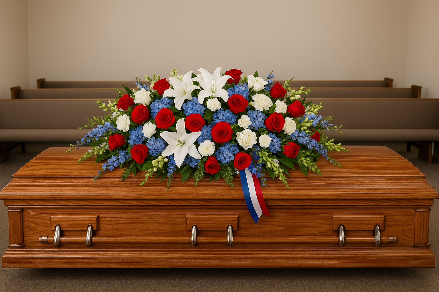 Patriotic Honor Casket Spray