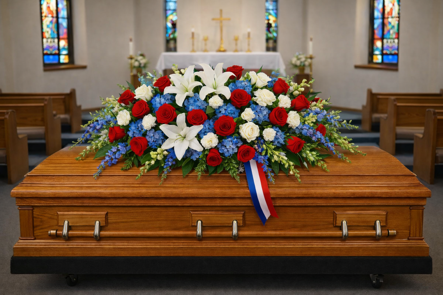 Patriotic Honor Casket Spray