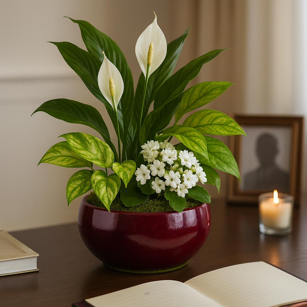 Serene Designer Garden with Soft Accent Blooms