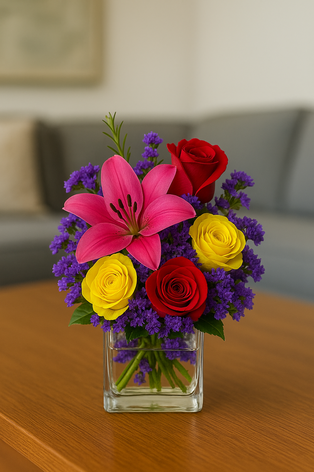 Cheerful Garden Blooms Centerpiece