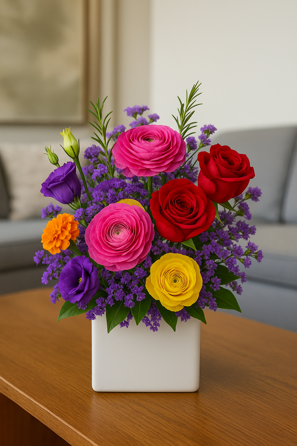 Cheerful Garden Blooms Centerpiece
