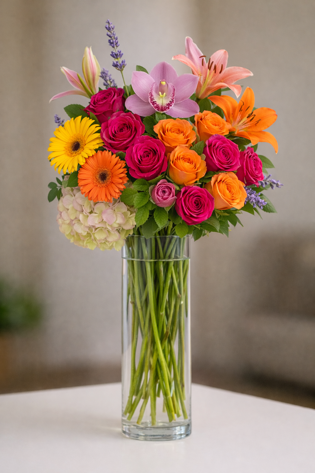 Radiant Garden Vase Arrangement